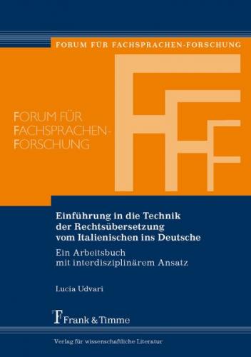 Einführung in die Technik der Rechtsübersetzung vom Italienischen ins Deutsche 