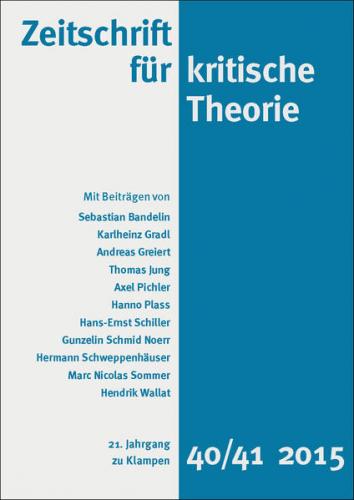 Zeitschrift für kritische Theorie / Zeitschrift für kritische Theorie, Heft 40/41 (Ebook - Mobi) 