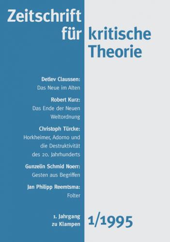 Zeitschrift für kritische Theorie / Zeitschrift für kritische Theorie, Heft 1 