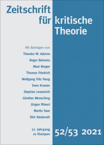 Zeitschrift für kritische Theorie / Zeitschrift für kritische Theorie, Heft 52/53 