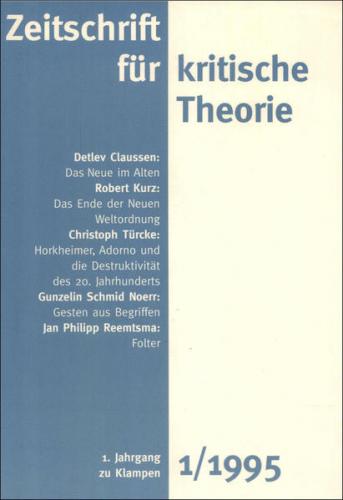 Zeitschrift für kritische Theorie / Zeitschrift für kritische Theorie, Heft 1 (Ebook - pdf) 