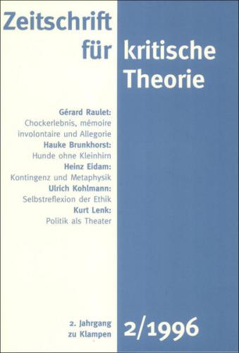 Zeitschrift für kritische Theorie / Zeitschrift für kritische Theorie, Heft 2 (Ebook - pdf) 