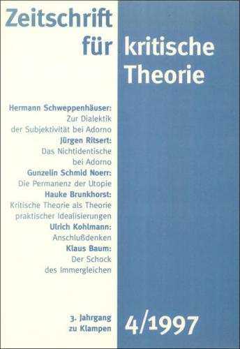 Zeitschrift für kritische Theorie / Zeitschrift für kritische Theorie, Heft 4 (Ebook - pdf) 
