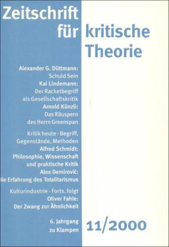 Zeitschrift für kritische Theorie / Zeitschrift für kritische Theorie, Heft 11 (Ebook - pdf) 