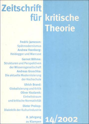 Zeitschrift für kritische Theorie / Zeitschrift für kritische Theorie, Heft 14 (Ebook - pdf) 