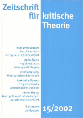 Zeitschrift für kritische Theorie / Zeitschrift für kritische Theorie, Heft 15 (Ebook - pdf) 