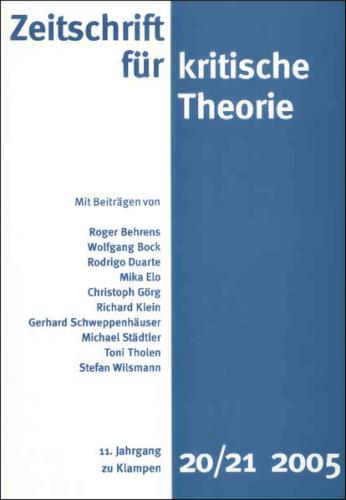 Zeitschrift für kritische Theorie / Zeitschrift für kritische Theorie, Heft 20/21 (Ebook - pdf) 