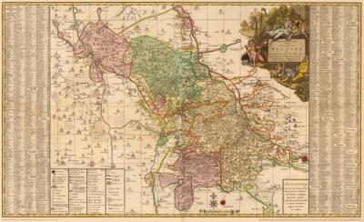Historische Karte: Ämter Meissen, Nossen, Oschatz und Wurtzen, 1750 (Plano) 