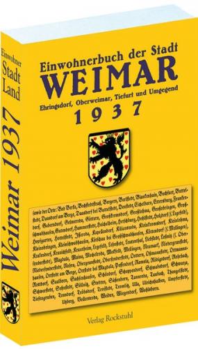 Adressbuch Einwohnerbuch Stadt und Land WEIMAR 1937 in THÜRINGEN 