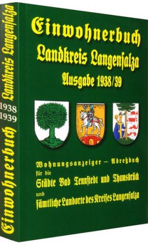 Einwohnerbuch - Landkreis Langensalza - Ausgabe 1938/39 