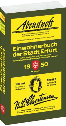 Adressbuch - Einwohnerbuch der Stadt Erfurt 1950 