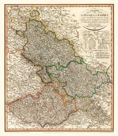Historische Karte: Charta von Schlesien und Maehren 1799 (Plano) 