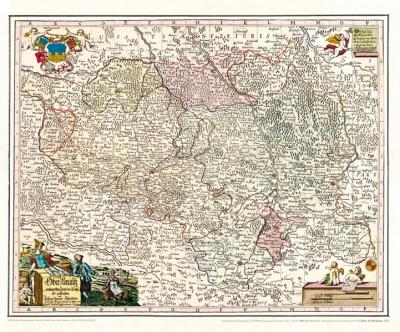 Historische Karte: Oberlausitz, 1727 
