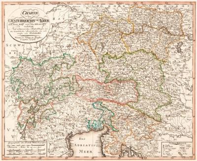 Historische Karte: Der Österreichische Kreis - auch Österreichische Reichskreis, 1796 