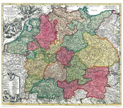 Historische Karte: Deutschland - Germanicum 1715 (Plano) 