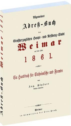 Einwohnerbuch Adreßbuch der Stadt WEIMAR 1861 in Thüringen 