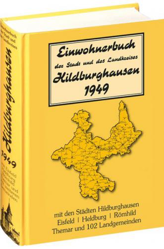 Adressbuch Einwohnerbuch Stadt und Landkreises HILDBURGHAUSEN 1949 in THÜRINGEN 