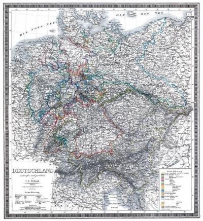 Historische Karte: Deutschland 1865 (Plano) 