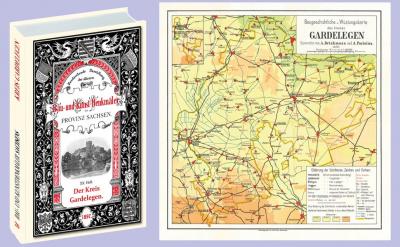 Bau- und Kunstdenkmäler des Kreises GARDELEGEN 1897. Buch und Karte 