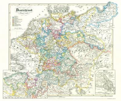 Historische Karte: DEUTSCHLAND von 1649-1792 (Plano) 