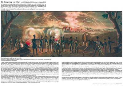 Historische Darstellung: Belagerung von Erfurt vom 25. Oktober 1813 bis zum 6. Januar 1814 (A2 gefaltet auf A4) 
