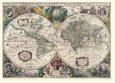 Historische WELTKARTE 1641 – Henricus Hondius (Plano) 