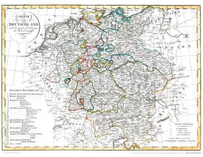 Historische Karte: DEUTSCHLAND 1818 (Plano) 