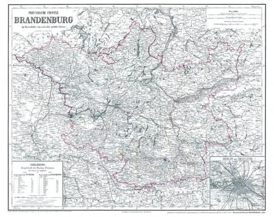 Hist. Karte: Provinz Brandenburg 1863 (plano) 