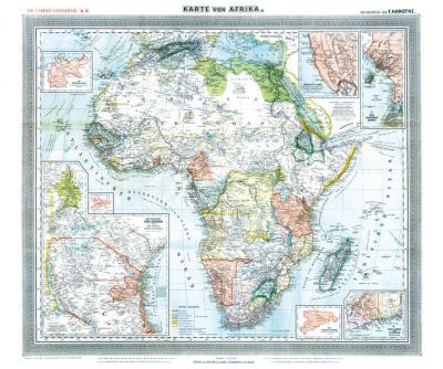 General-Karte von AFRIKA, 1890 [gerollt] 