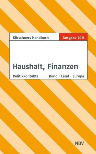 Kürschners Handbuch Haushalt, Finanzen 