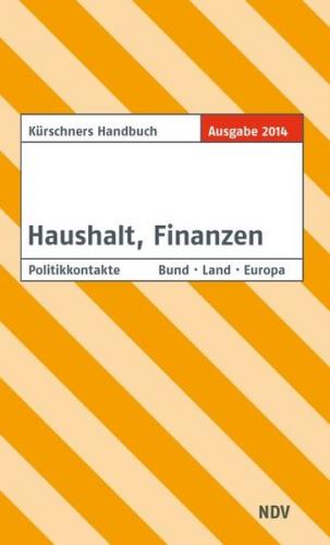 Kürschners Handbuch Haushalt, Finanzen 