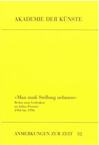 Man muss Stellung nehmen 