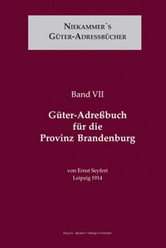 Güter-Adreßbuch für die Provinz Brandenburg 