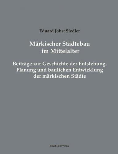 Märkischer Städtebau im Mittelalter 