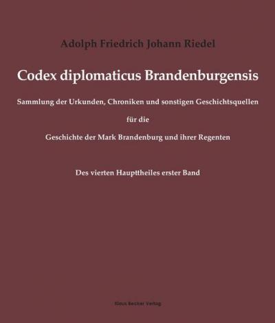 Codex diplomaticus Brandenburgensis 