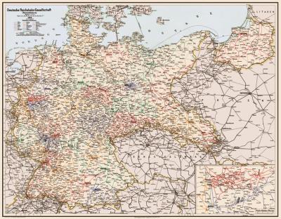 Deutsche Reichsbahn-Gesellschaft 1926 - Eisenbahn-Übersichtskarte 