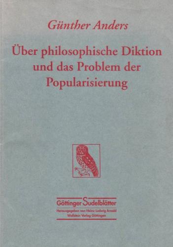 Über philosophische Diktion und das Problem der Popularisierung 