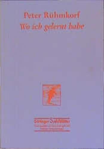 Wo ich gelernt habe 