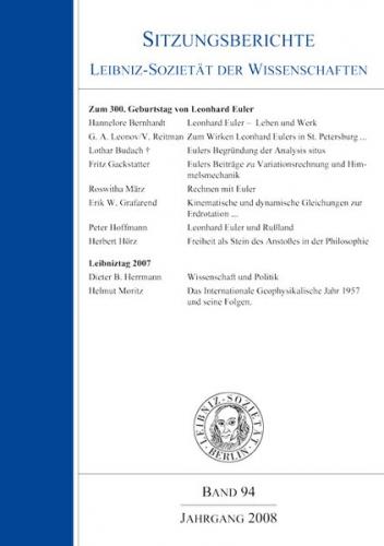 Zum 300. Geburtstag von Leonhard Euler 