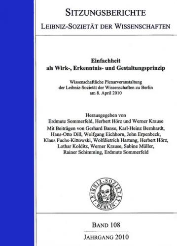 Einfachheit als Wirk-, Erkenntnis und Gestaltungsprinzip 