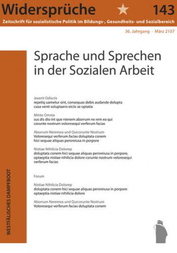 Sprache und Sprechen in der Sozialen Arbeit 