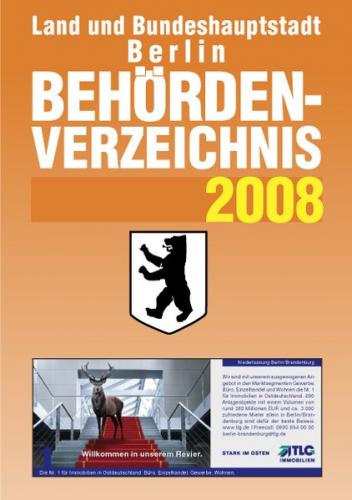 Behördenverzeichnis Land und Bundeshauptstadt Berlin 2008 