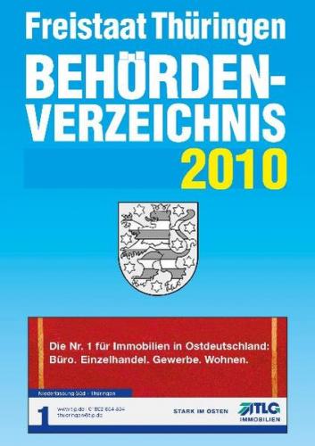 Behördenverzeichnis Freistaat Thüringen 2010 