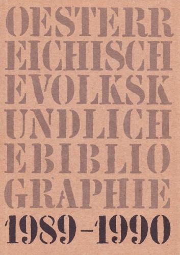 Österreichische Volkskundliche Bibliographie 
