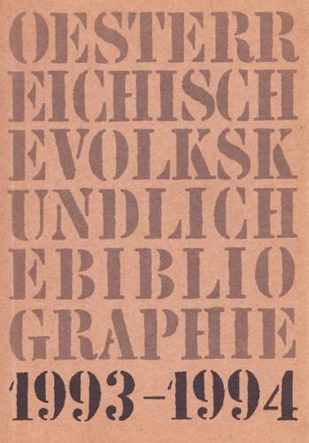 Österreichische Volkskundliche Bibliographie 