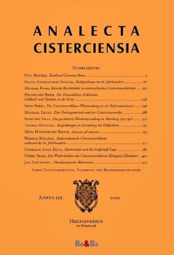 Analecta Cisterciensia 59 (2009) 