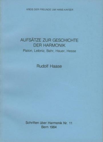 Aufsätze zur Geschichte der Harmonik 