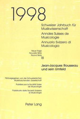 Schweizer Jahrbuch für Musikwissenschaft- Annales Suisses de Musicologie- Annuario Svizzero di Musicologia 