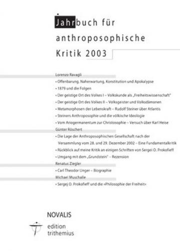 Jahrbuch für Anthroposophische Kritik 2003 
