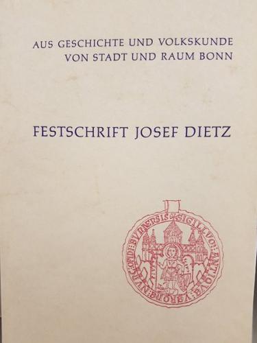 Aus Geschichte und Volkskunde von Stadt und Raum Bonn 